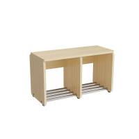 Eira Light skohylde i birk natur krydsfin&eacute;r med 2 rum, rumbredde 22cm