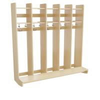 Eira Light garderobe til væg med 5 rum bredde 1340mm birk