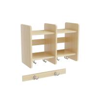 Eira Light overhylde i birk natur krydsfinér med 2 rum, rumbredde 28cm