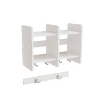 Eira Light overhylde i birk hvidpigmenteret finér med 2 rum, rumbredde 28cm