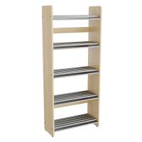 Eira Light skohylde i birk natur krydsfinér, 5 hylder, bredde 60cm