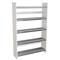 Eira Light skohylde i birk hvidpigmenteret finér, 5 hylder, bredde 90cm