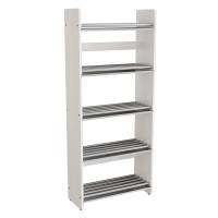 Eira Light skohylde i birk hvidpigmenteret fin&eacute;r, 5 hylder, bredde 60cm