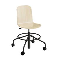 ADD elevstol på hjul hvidpigmenteret eg laminat med sort stel