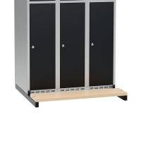 V&aelig;gh&aelig;ngt b&aelig;nkstel til garderobeskabe 90x55cm, sort med birk s&aelig;de