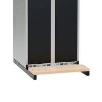 B&aelig;nkstel til garderobeskab med birk s&aelig;de, 60x40cm, sort