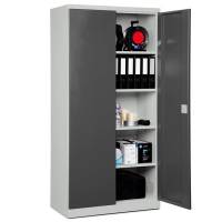 St&aring;lskab ASHV med 4 hylder 1980x980x670mm antracit d&oslash;re