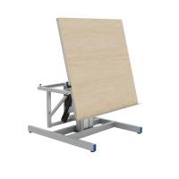 ErgoTilt montagebord 1-søjle med bordplade 1200x1205mm stål