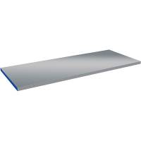 Bordplade 1500x800x40mm i stål med stål og blå ABS kant