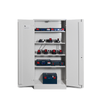 Batteriskab med 5 hylder brandisoleret 2095x1000x470mm
