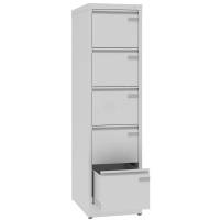 Arkivskab ASM med 5 skuffer og en dybde p&aring; 630mm lys gr&aring;