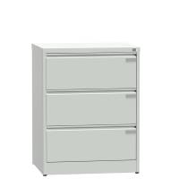 Arkivkabinet ASM A4 med 3 skuffer 940x950x435mm lys gr&aring;