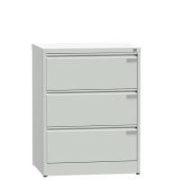 Arkivkabinet ASM A4 med 3 skuffer 940x950x435mm lys gr&aring;