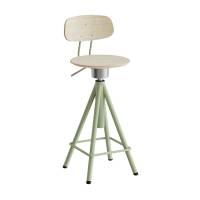 Atlas taburet 420-600mm med gascylinder egelaminat, gr&oslash;nt stel