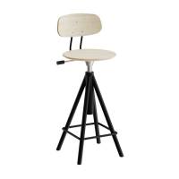 Atlas taburet 420-600mm med gasregulering egelaminat, sort stel