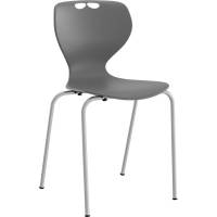 Tarris elevstol med gr&aring;t s&aelig;de og alugr&aring;t stel