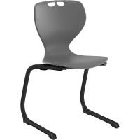 Tarris Junior elevstol med gr&aring;t s&aelig;de og sort C-stel