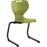 Tarris Junior elevstol med oliven s&aelig;de og sort C-stel