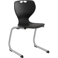 Tarris Junior elevstol med sort s&aelig;de og alugr&aring;t C-stel