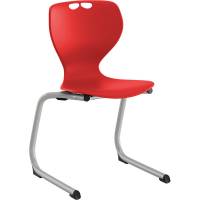 Tarris Junior elevstol med r&oslash;dt s&aelig;de og alugr&aring;t C-stel