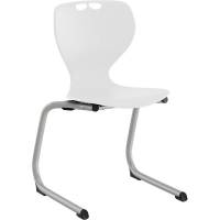 Tarris Junior elevstol med hvidt s&aelig;de og alugr&aring;t C-stel