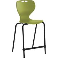 Tarris Junior High elevstol med oliven s&aelig;de og sort stel