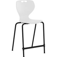 Tarris Junior High elevstol med hvidt s&aelig;de og sort stel