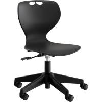 Tarris elevstol med sort sæde og sort 5-fods kryds med hjul