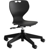 Tarris Junior elevstol med sort sæde og sort 5-fods kryds med hjul