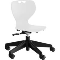 Tarris Junior elevstol med hvidt s&aelig;de og sort 5-fods kryds med hjul