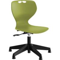 Samba elevstol med oliven sæde og sort 5-fods kryds med glidesko