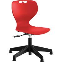 Samba elevstol med r&oslash;dt s&aelig;de og sort 5-fods kryds med glidesko