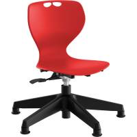 Tarris Junior elevstol med rødt sæde og sort 5-fods kryds med glidesko