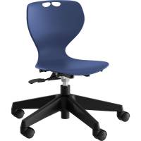 Tarris Junior elevstol med bl&aring;t s&aelig;de og sort 5-fods kryds med hjul