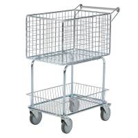 Postvogn med 4 stk. drejelige hjul og kapacitet p&aring; 100 kg