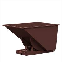 Tipcontainer Std 1100 liter 2000 kg CE-m&aelig;rket i brun