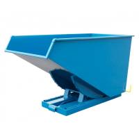 Tipcontainer HD 1600 liter 2500 kg CE-m&aelig;rket i bl&aring;