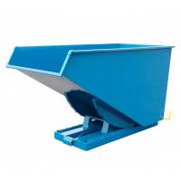 Tipcontainer HD 1600 liter 2500 kg CE-m&aelig;rket i bl&aring;