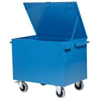 V&aelig;rkt&oslash;jscontainer VC1 p&aring; hjul 870x1100x660mm bl&aring;
