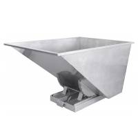Tipcontainer SS304 1100 liter 600 kg CE-mærket i rustfrit stål 