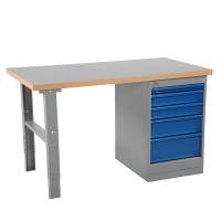 Arbejdsbord IWE3 med laminat bordplade og skuffer 1600x800mm