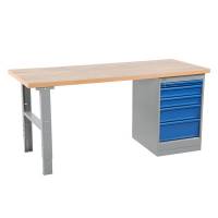 Arbejdsbord IWE3 med eg bordplade og skuffer 2000x800mm