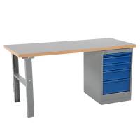 Arbejdsbord IWE3 med laminat bordplade og skuffer 2000x800mm