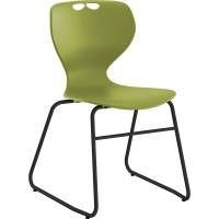 Tarris elevstol med oliven sæde og sort lukket stel