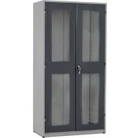 GBP v&aelig;rkt&oslash;jsskab med plexiglas og cylinderl&aring;s 2000x1020x540mm gr&aring;