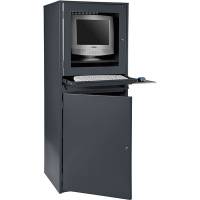 Computerskab helsvejst dataskab 1733x642x545mm mørk grå