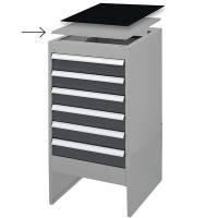 Topplade udviklet til skuffesektion GBP 800x535x665mm gr&aring;