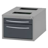 Skuffesektion GBP 270x375x485mm med 2 låsbare skuffer