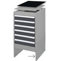 Sokkelplade udviklet til skuffesektion GBP 800x535x665mm grå