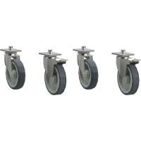 Hjuls&aelig;t til benbukke, fileb&aelig;nk og industribord, s&aelig;t a 4 stk